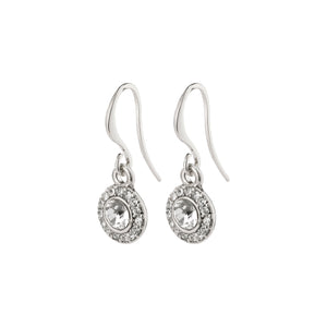 Pilgrim Jewellery Earrings Clementine  Silver Plated  Crystal