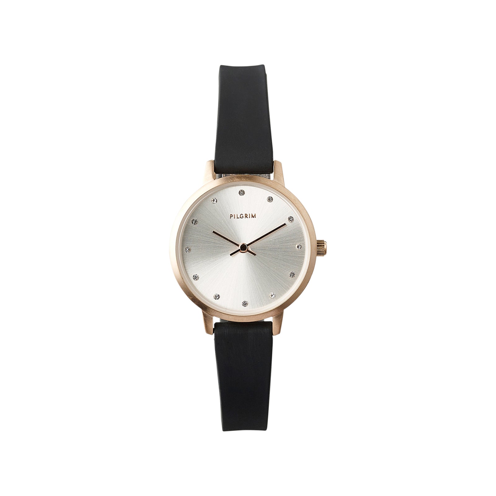 Pilgrim Jewellery Watch Naima Rose Gold Plated : Black