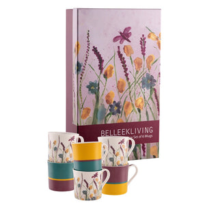Belleek Living Dreamy Meadow Set of 6 Mug Set