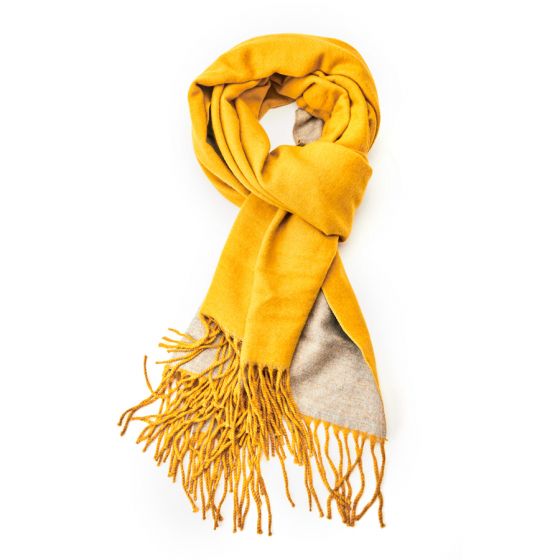 Pure Accessories Scarf Mustard/Grey