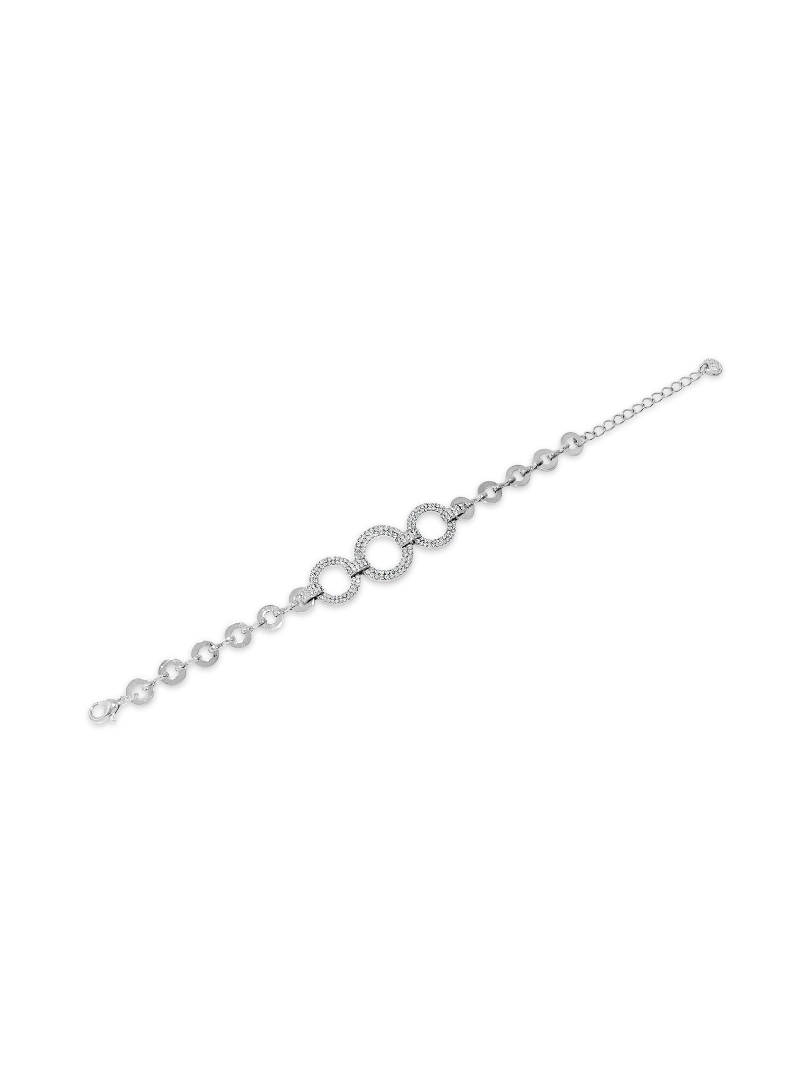 Absolute Jewellery Silver/Cz Bracelet