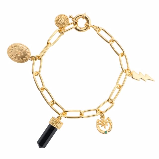 Newbridge Silverware Amy Huberman Gold Plated Bracelet With Charms
