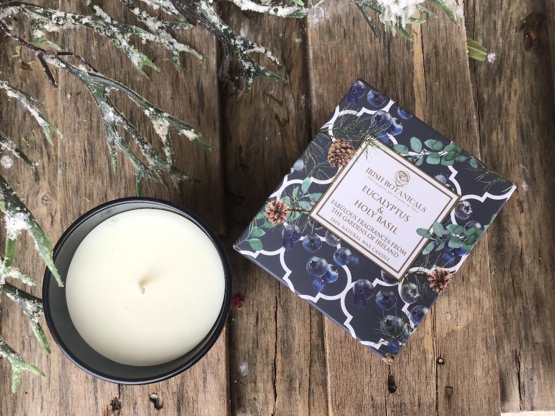 Irish Botanicals Eucalyptus and Holy Basil Candle