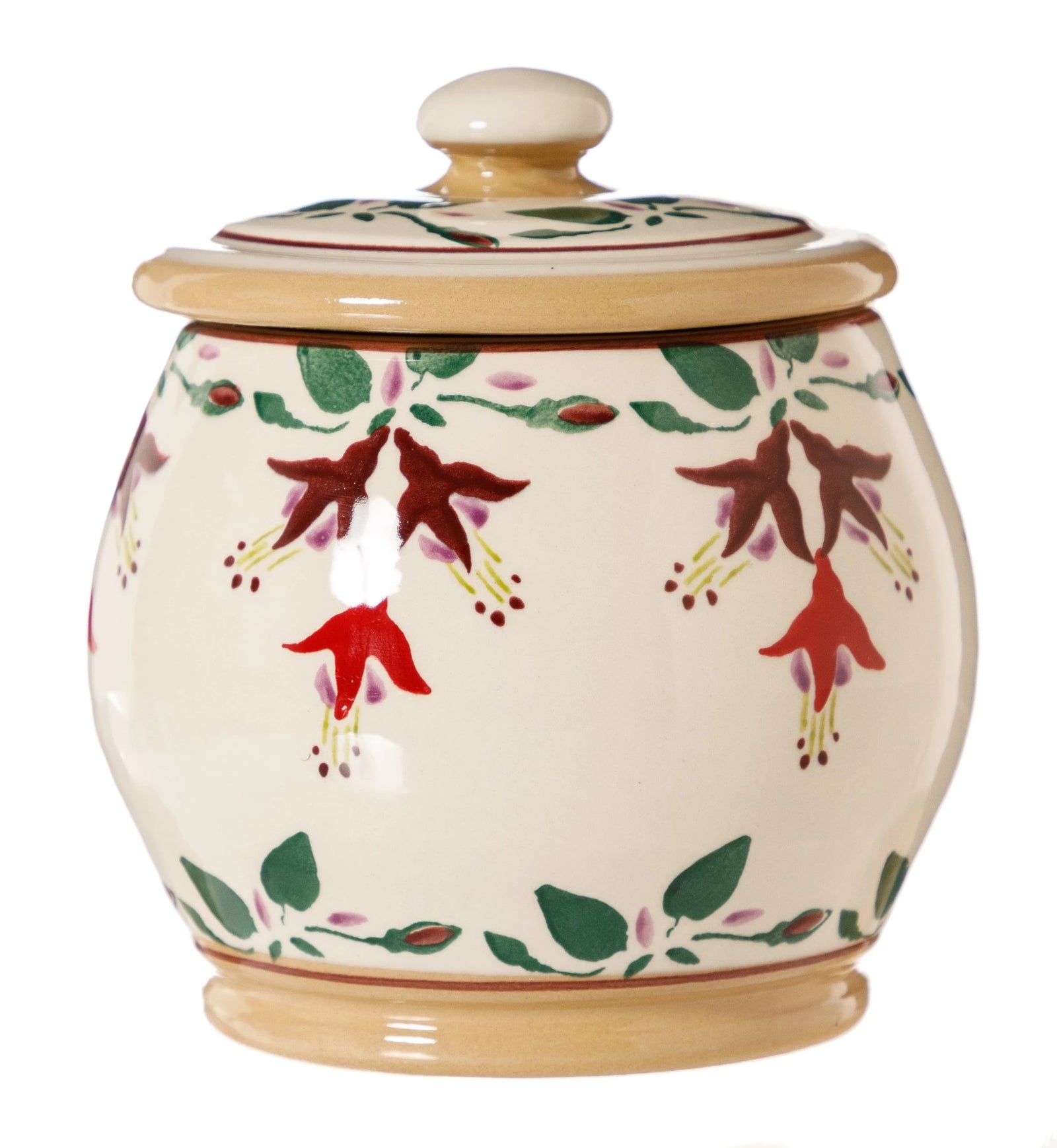 Nicholas Mosse Small Round Lidded Storage Jar Fuchsia