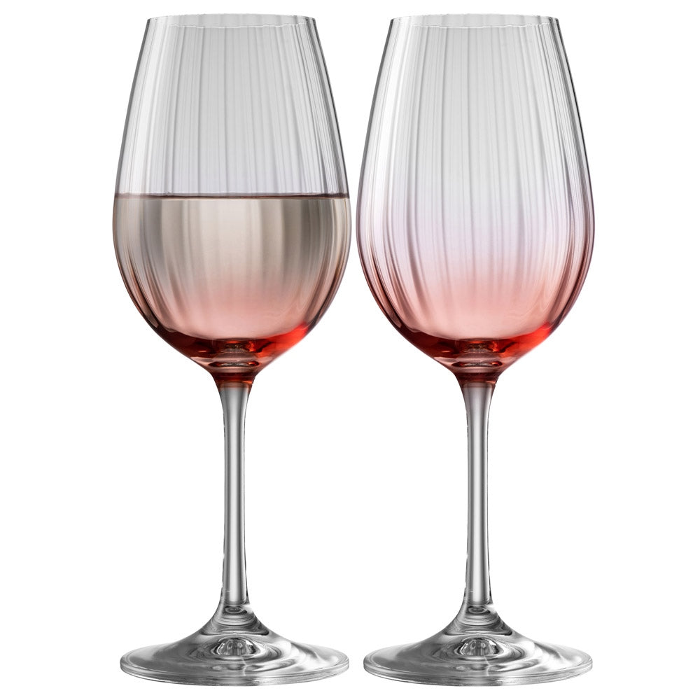 Galway Crystal Erne Wine Blush Set of 2