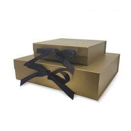 Gift Box Gold with Black Ribbon