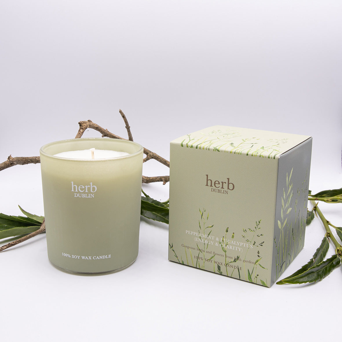 Herb Dublin Peppermint and Eucalyptus Candle