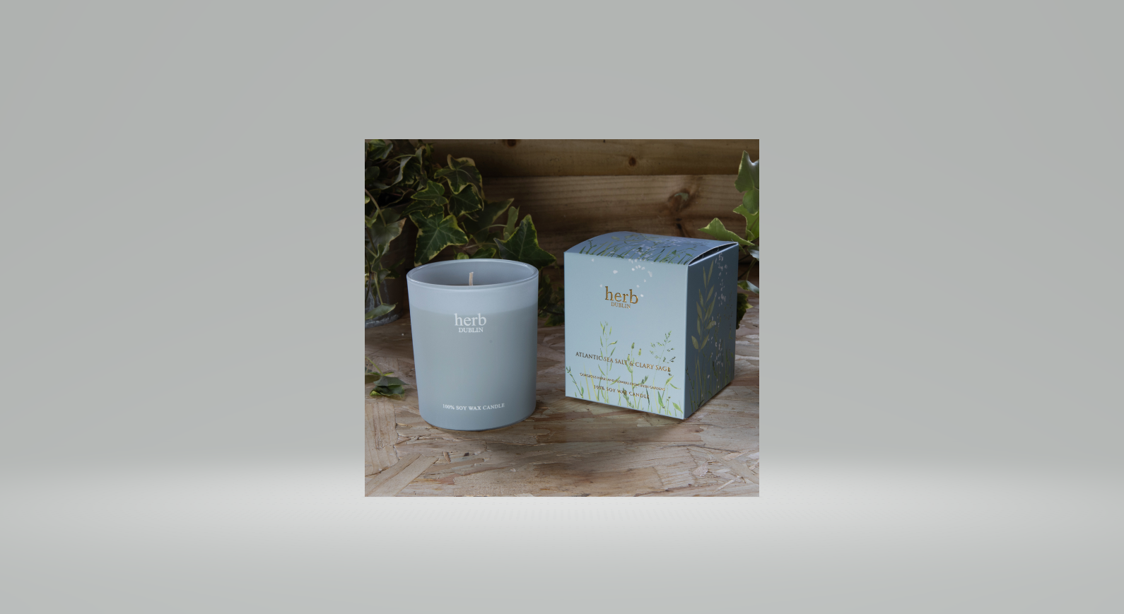 Irish Botanicals Herb Sea Salt and Clary Sage Candle