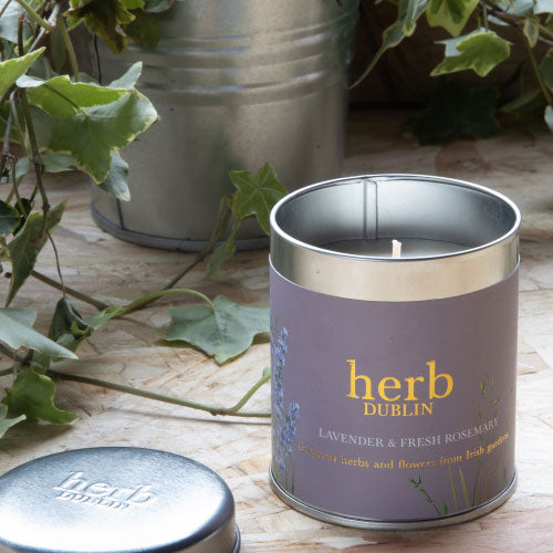 Irish Botanicals-Herb Tin Lavender Candle