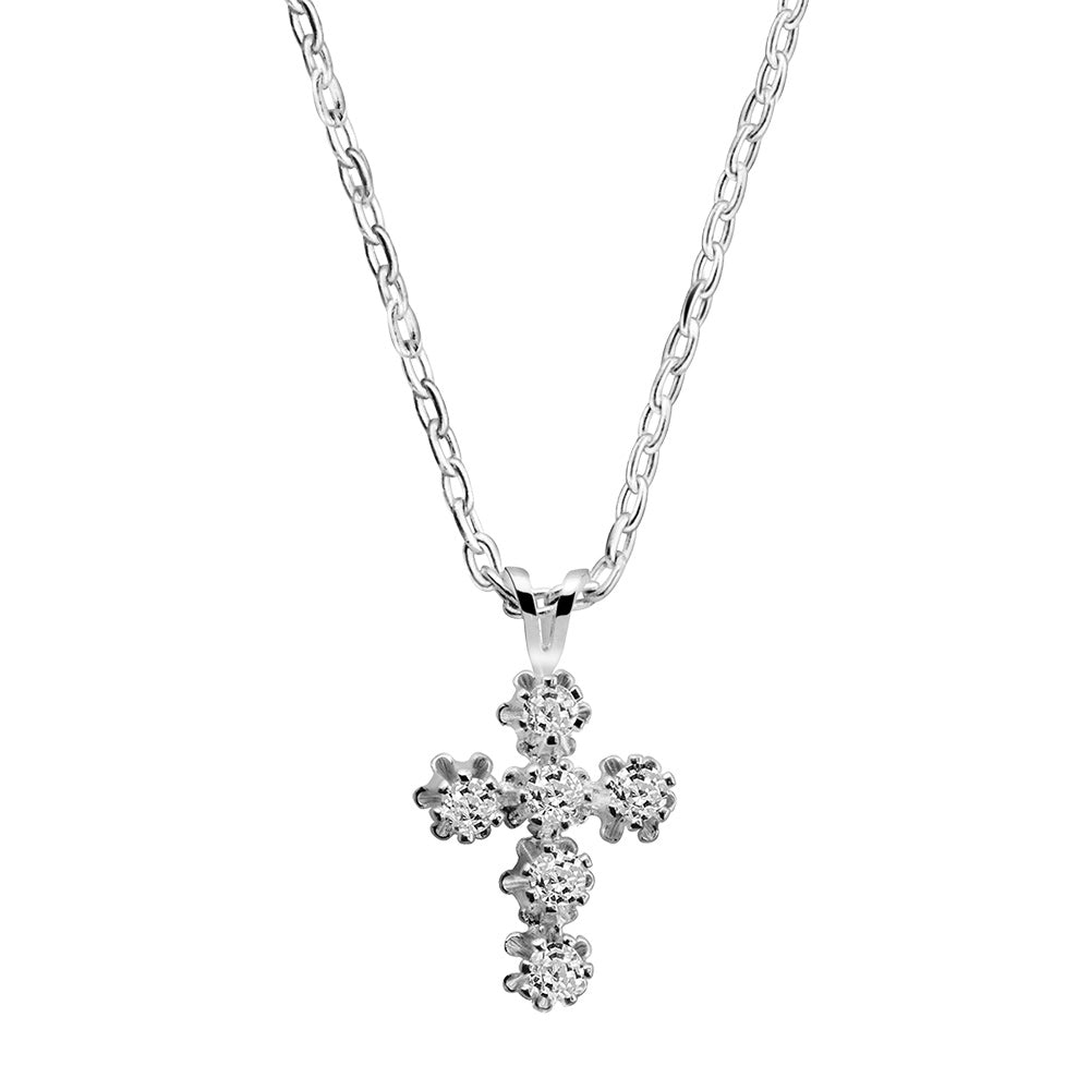 Newbridge Silverware Cross Pendant Clear