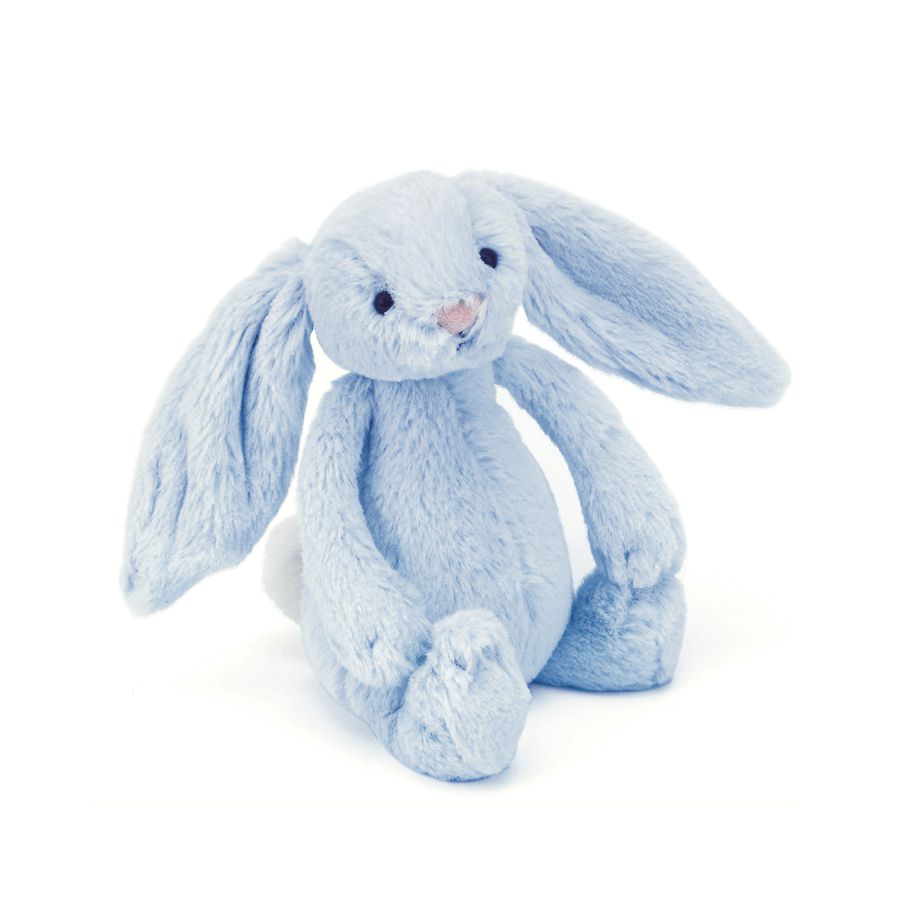 Jellycat Bashful Blue Bunny Rattle 18cm
