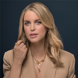 Newbridge Silverware Amy Huberman Gold Plated Necklace with Opalite Charms