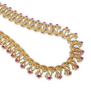 Newbridge Silverware Pink and Turquoise Necklace
