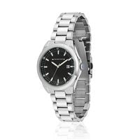 Newbridge Silverware Mens Watch with Black Dial and Link Bracelet