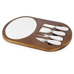 Newbridge Silverware Ceramic & Wood Cheese Board Set