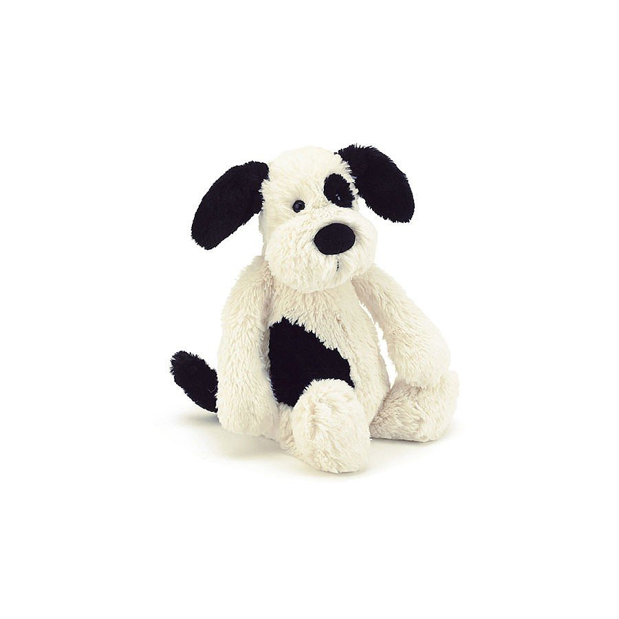 Jellycat Bashful Black and Cream Puppy 34cm