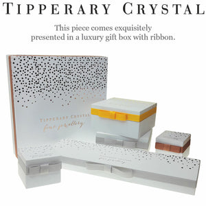 Tipperary Crystal Half Moon Stud Earrings-Rose Gold