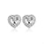 Newbridge Silverware Clear Stone Heart Earring
