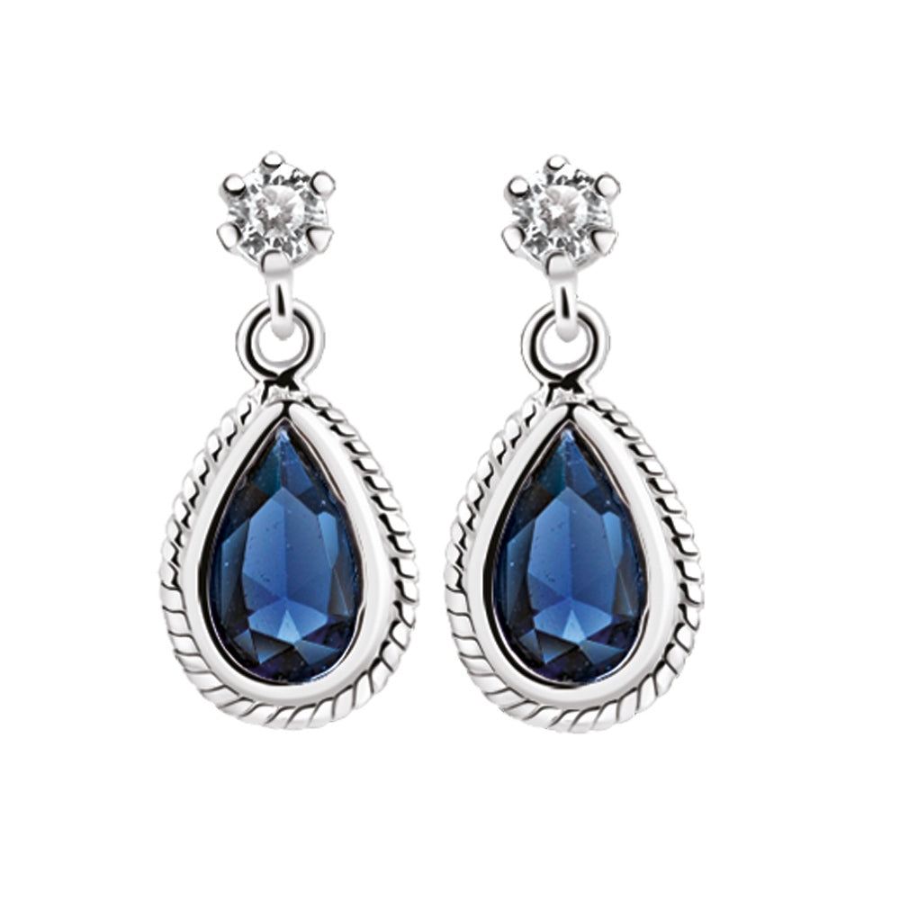 Newbridge Silverware Studio Earring Blue Stone