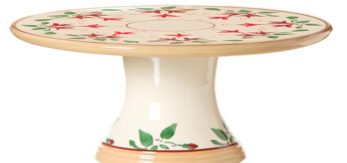 Nicholas Mosse Fuchsia 9"Footed Cake Plate