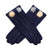 Pure Accessories Gloves Navy with Fur Pom Pom