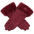 Pure Accessories Gloves with Faux Fur-Maroon