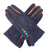 Pure Accessories Gloves-Leather Suede-Navy