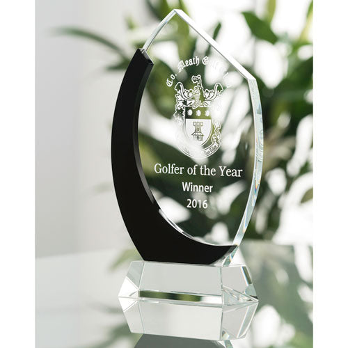 Galway Crystal Deco 10" Award