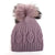 Pure Accessories Fur Pompom Hat Lavender
