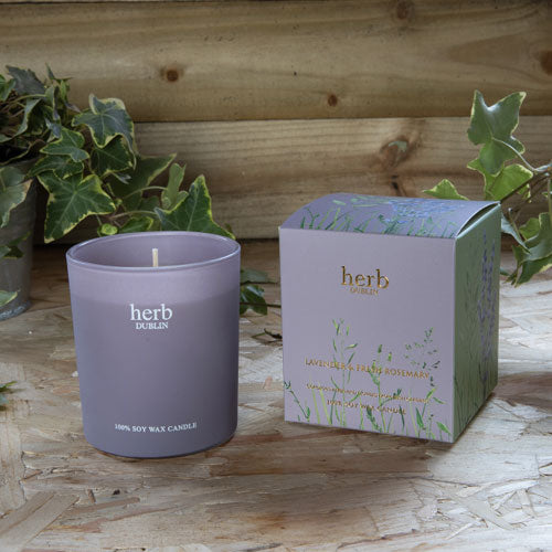Irish Botanicals –Herb Lavender & Fresh Rosemary Candle