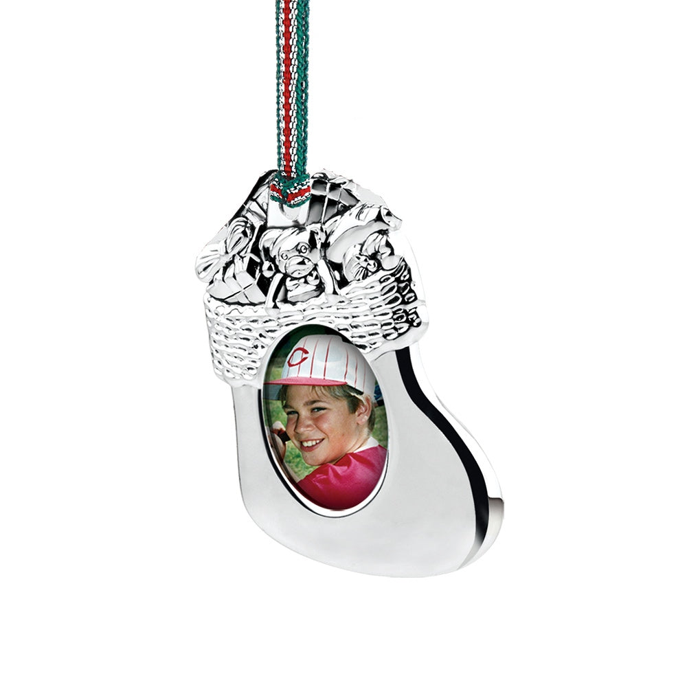Newbridge Silverware Christmas Sock Photoframe Hanging Decoration