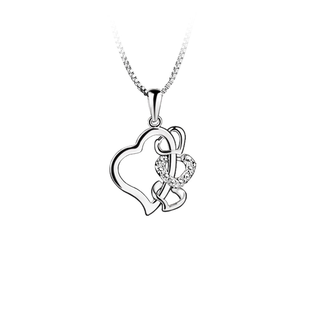Newbridge Silverware Multi Heart Pendant Clear