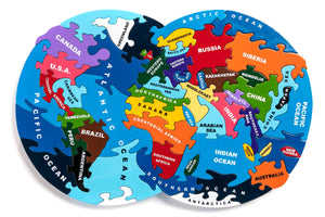 Alphabet Jigsaw Map of The World