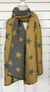 Pure Accessories Pleated Stars Scarf Mustard/Grey