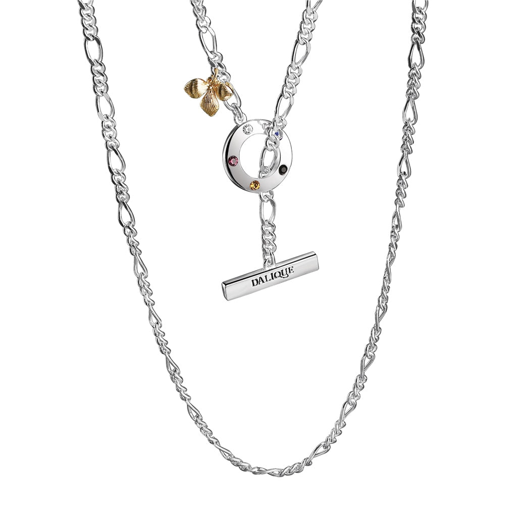 Newbridge Silverware Dalique Necklace with Multicoloured Stones