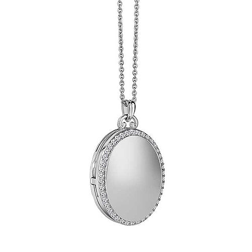 Newbridge Silverware Locket with Clear Stones