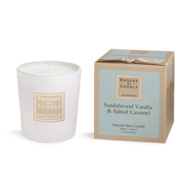 Brooke and Shoals Sandalwood Vanilla and Salted Caramel Candle