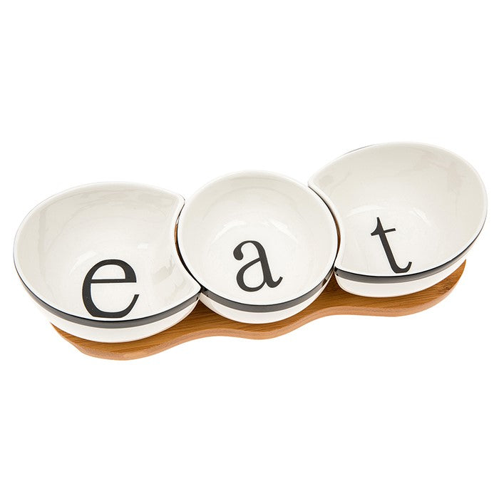 White Bamboo Nest Bowl Set