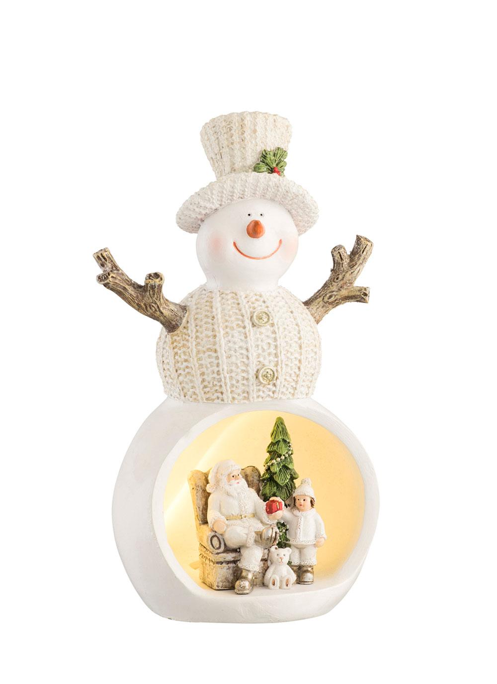 Aynsley Christmas Scene Snowmen-Led